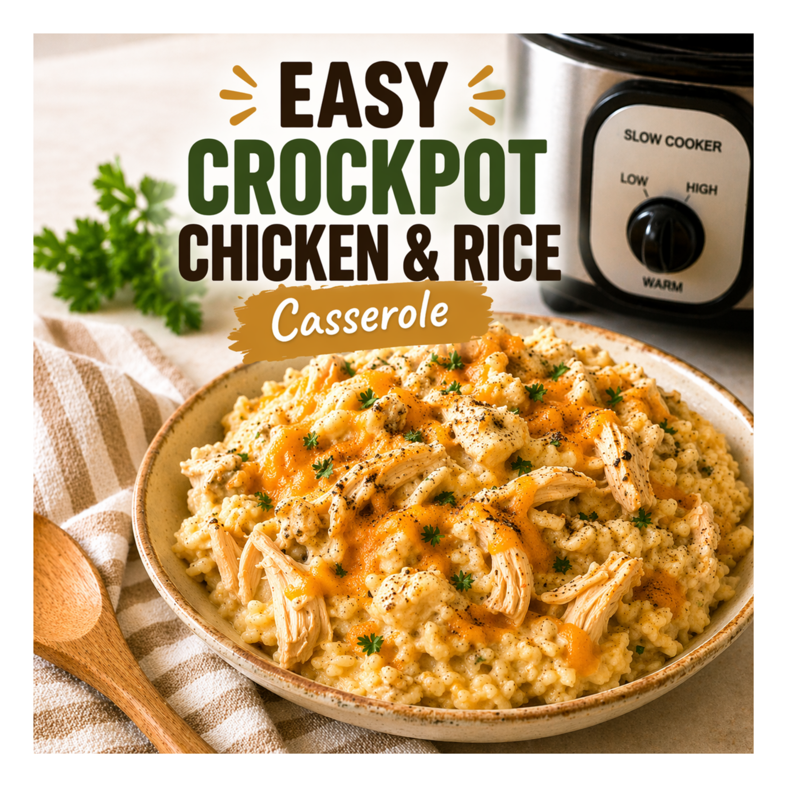 Easy Chicken and Rice Crockpot Recipe